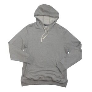 TravisMathew Mens Grey Heather Fleece Pullover Hoodie Sweatshirt XL Side Pockets